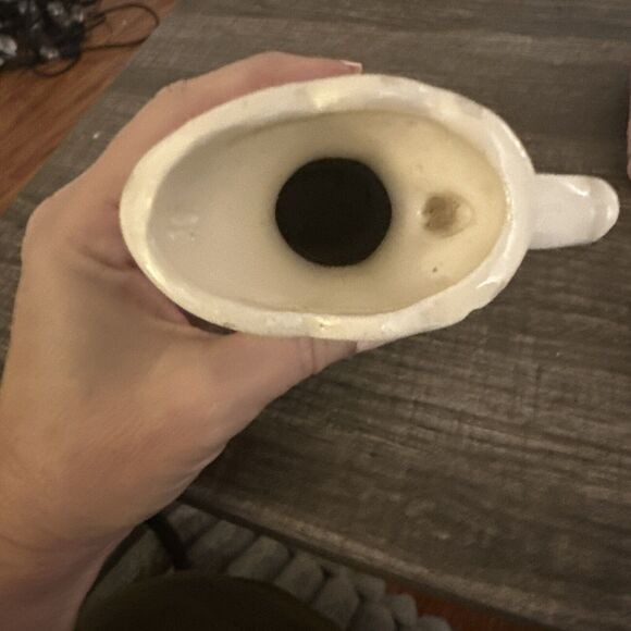 SOLD Bud Vase Pitcher Blue Birds 6" Tall Signed Vintage 1982 Hand Painted Office - Picture 3 of 10